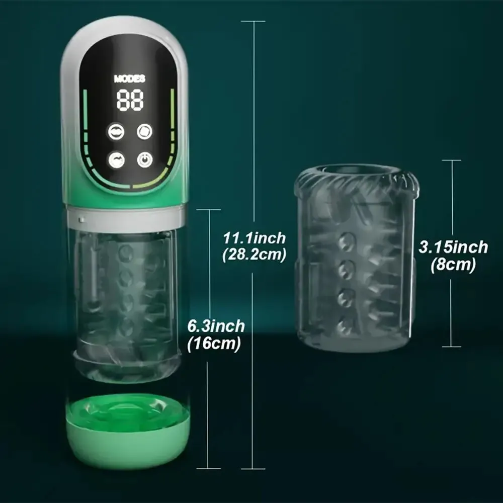 3 Pump 7 Thrusting Rotating Vibrating Sucking LCD Automatic Masturbator