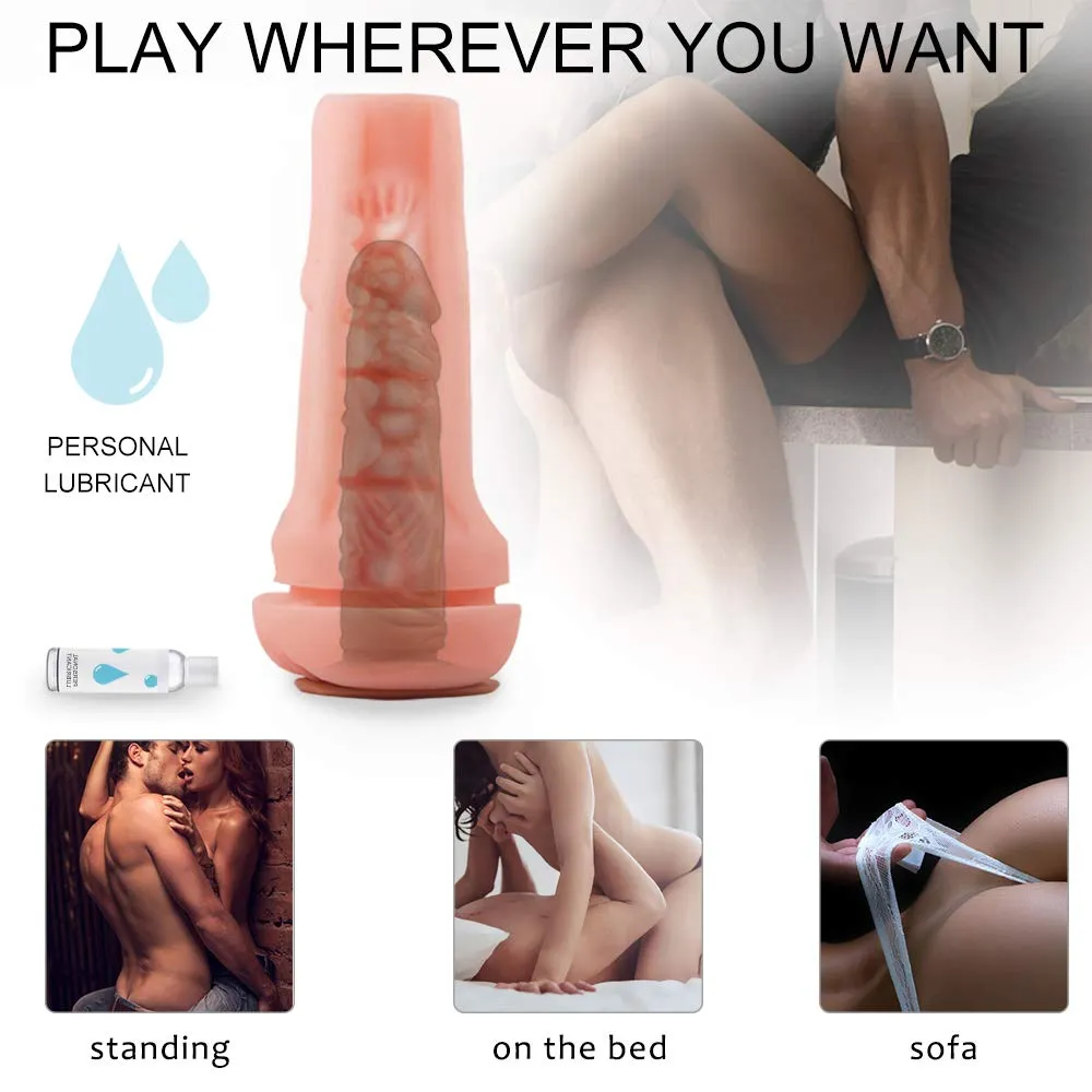 3D Realistic Virgin Vibrating Powered Pocket Pussy Male Masturbator