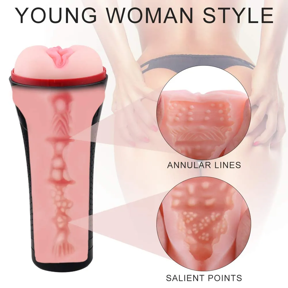3D Realistic Virgin Vibrating Powered Pocket Pussy Male Masturbator
