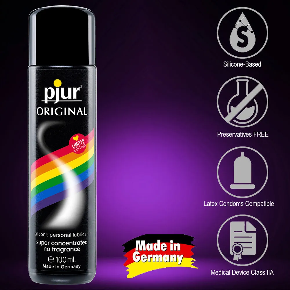 3x Pjur Original 100ml Bodyglide Personal Lubricant Silicone Sex Lube