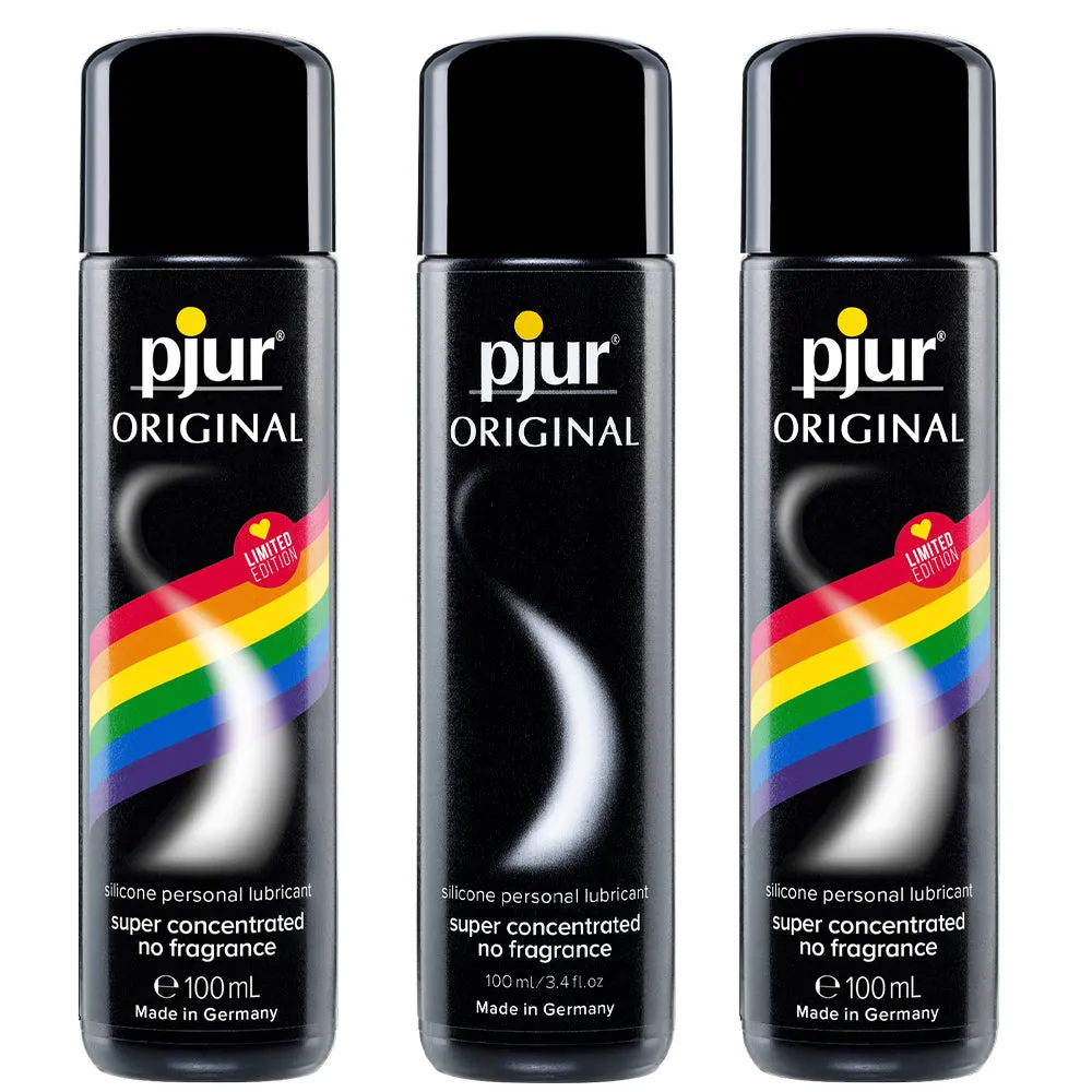 3x Pjur Original 100ml Bodyglide Personal Lubricant Silicone Sex Lube