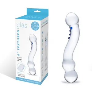 6 Textured G-Spot Glass Dildo