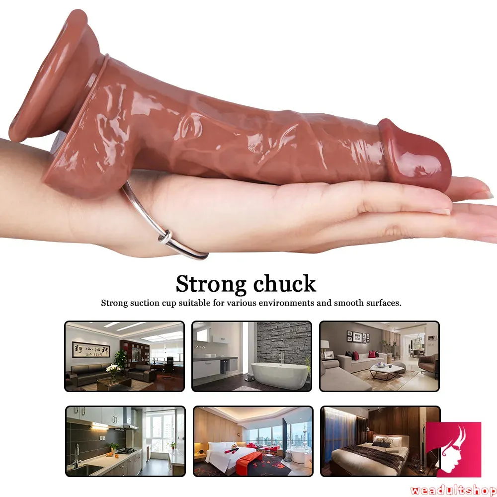 7.28in Realistic Dildo Flexible Penis With Textured Shaft Sextoy