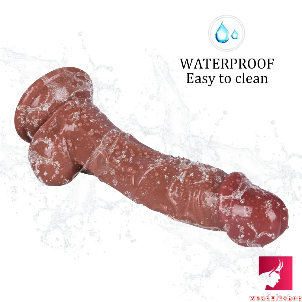 7.28in Realistic Dildo Flexible Penis With Textured Shaft Sextoy