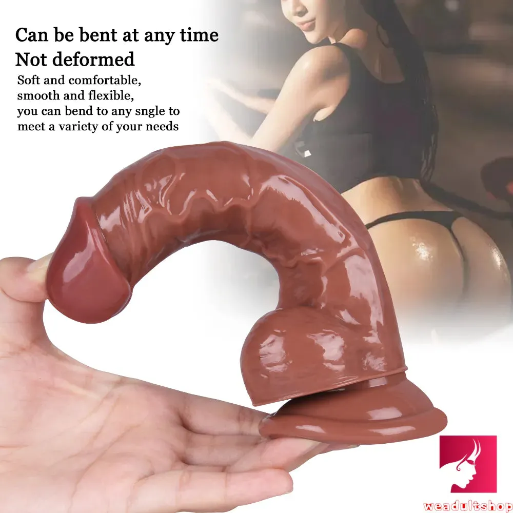 7.28in Realistic Dildo Flexible Penis With Textured Shaft Sextoy