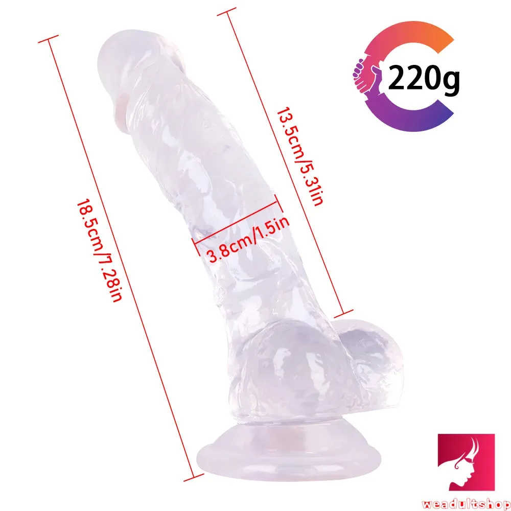 7.28in Realistic Dildo Flexible Penis With Textured Shaft Sextoy