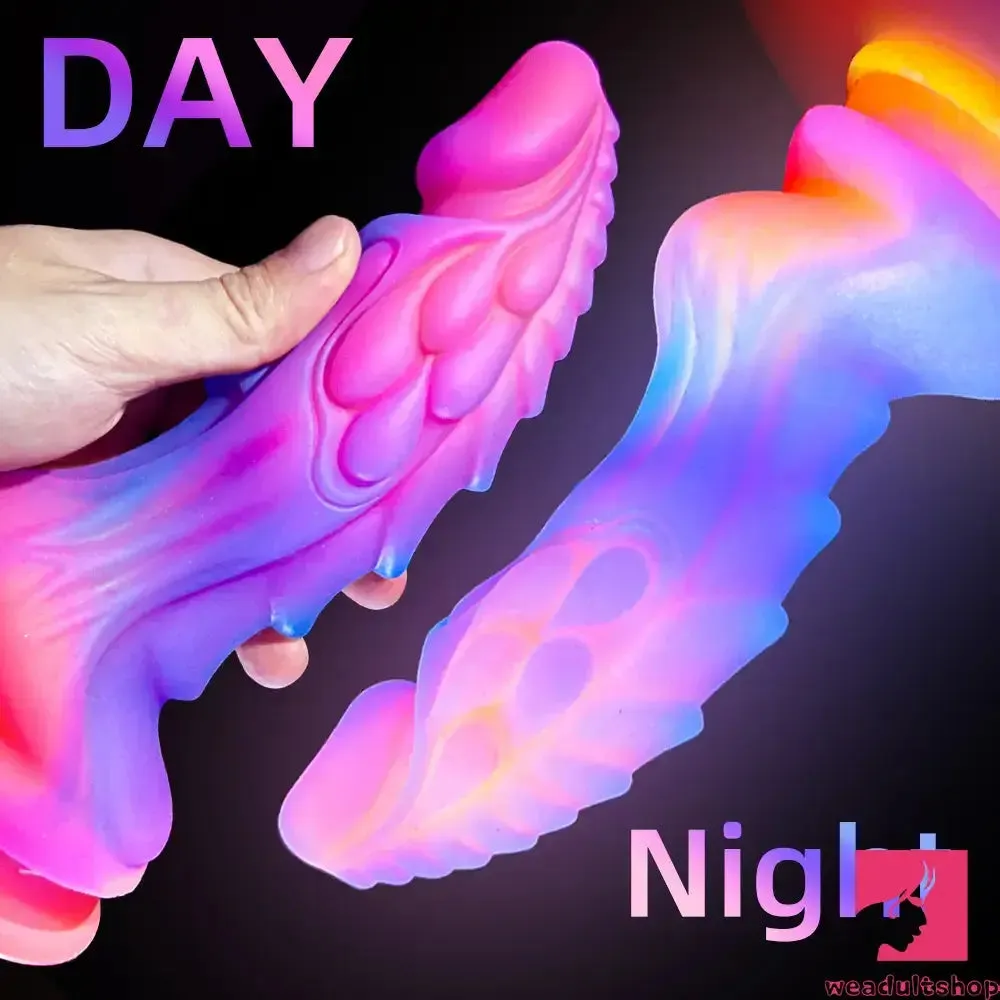 8.46in Colored Luminous Silicone Big Soft Dildo For Female Male Orgasm
