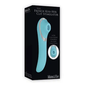 Adam & Eve French Kiss Her Clit Stimulator - Teal