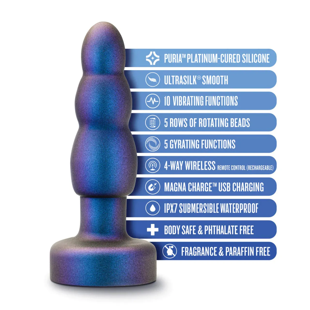 Anal Adventures Matrix Kinetik Vibrating Butt Plug by Blush Novelties