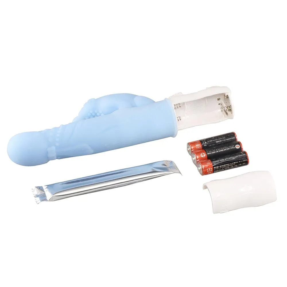Aqua Classic - Purufuwa Textured Rabbit Vibrator (Blue)