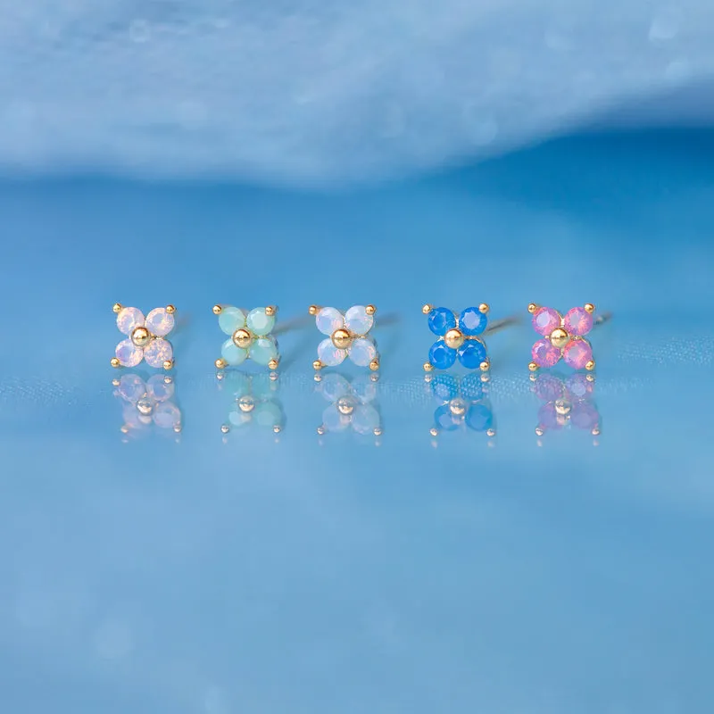 Beautiful Blossom Stud Set - Gold Earrings