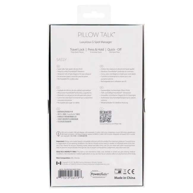 BMS - Pillow Talk Sassy Luxurious G Spot Vibrator