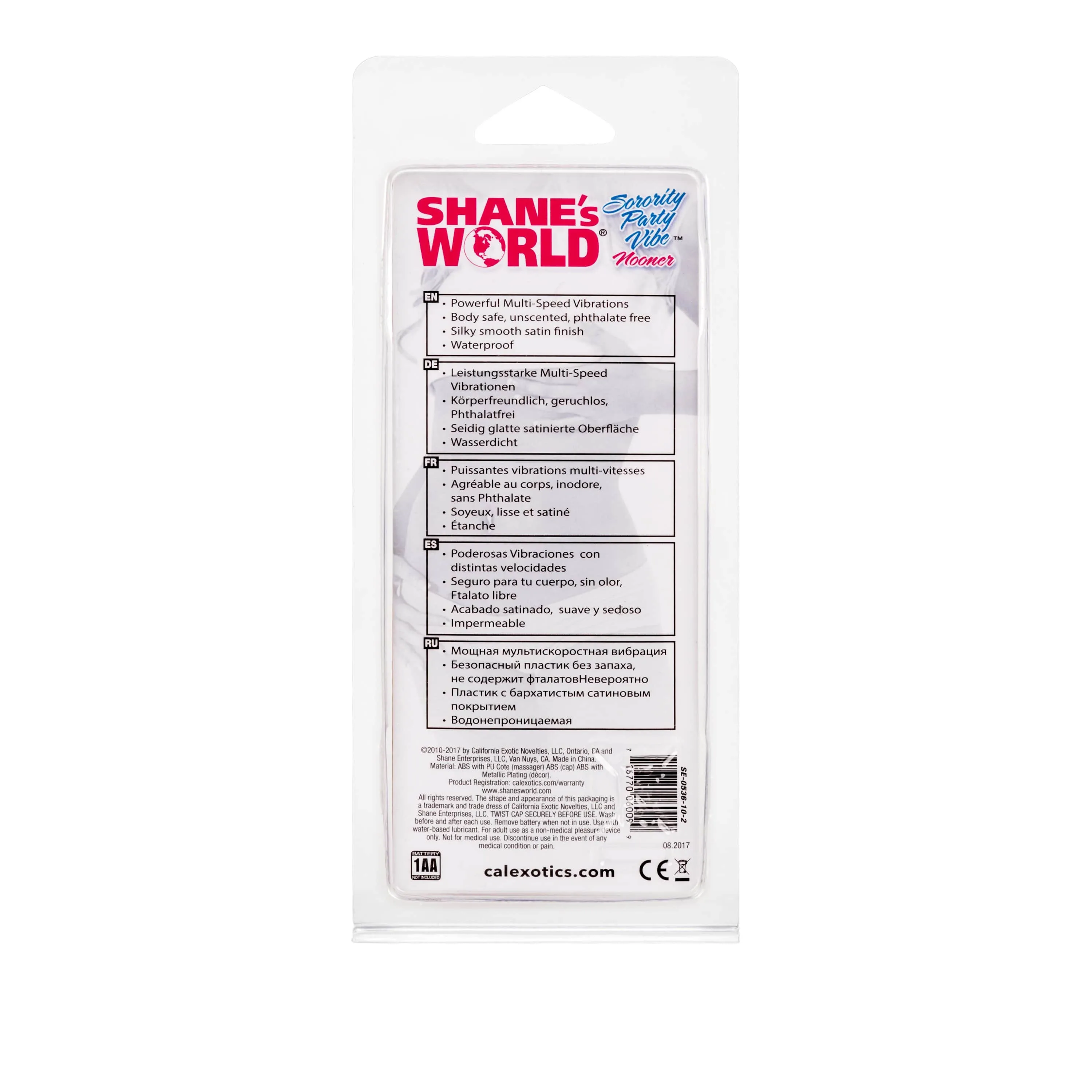 California Exotics - Shane's World Sorority Party Vibrator Nooner 4.75 (Pink)