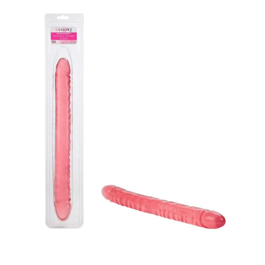 California Exotics - Translucence Veined Double Dong 17 (Pink)