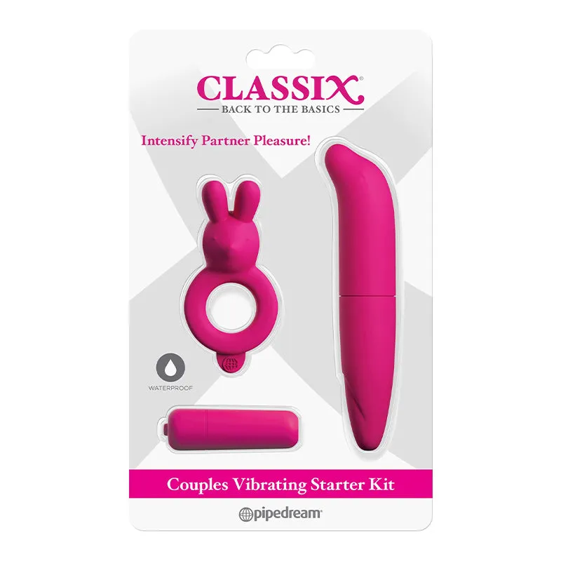 Classix 3-Piece Couples Vibrating Starter Kit Pink
