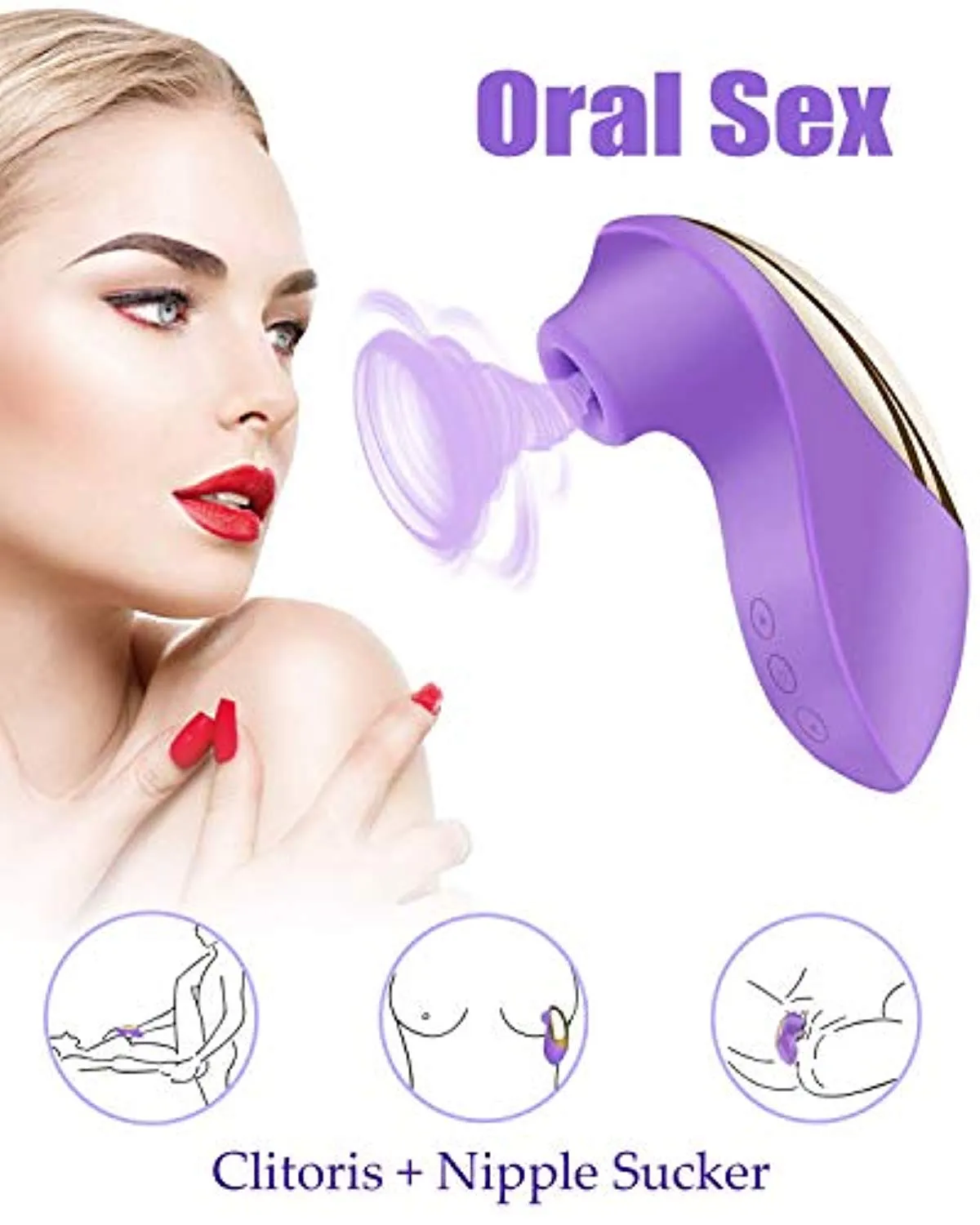 Clitoral Breast Sucking Vibrator Stimulation Couples Adult Toy
