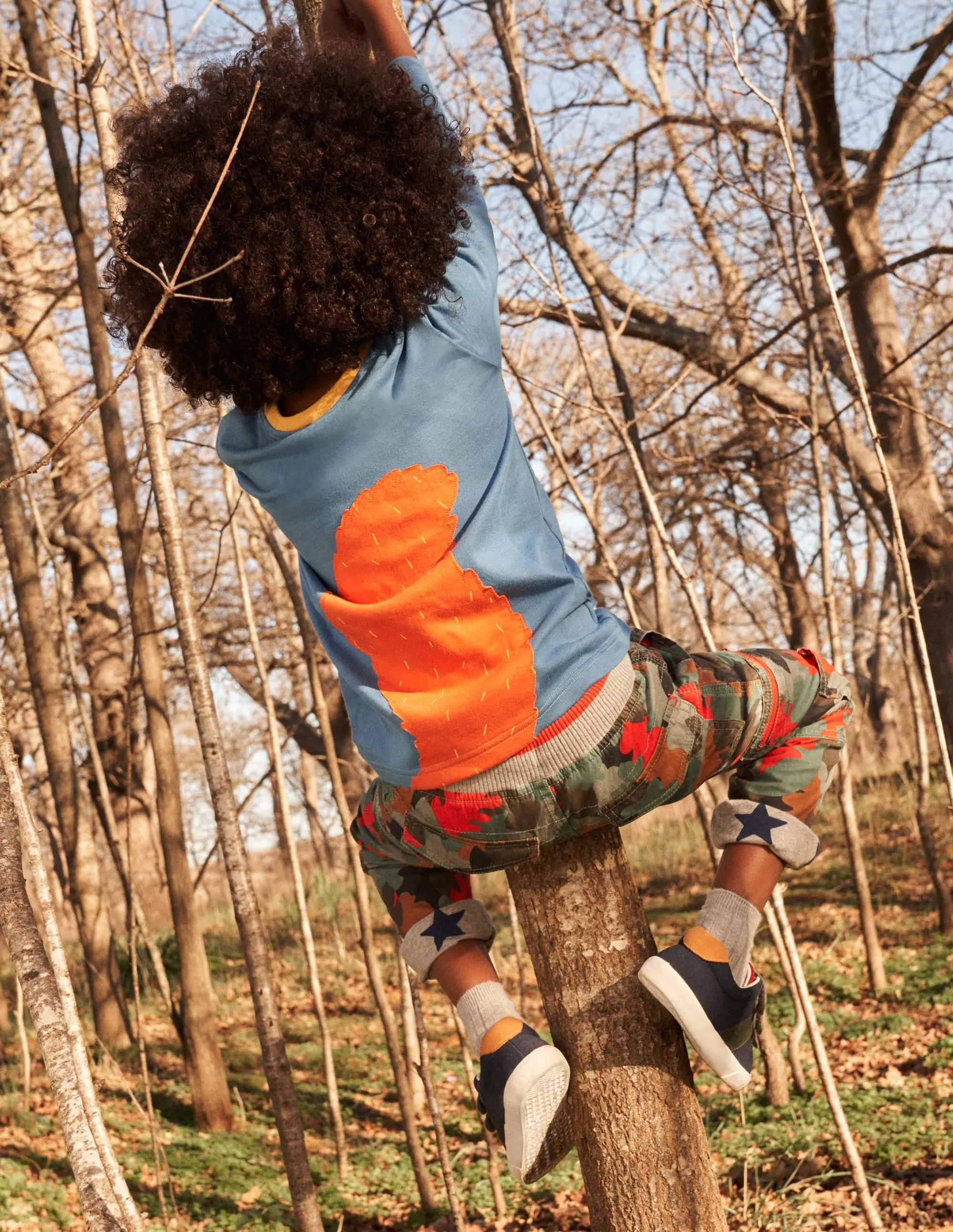 Cosy Lined Cargo Pants-Rosemary Autumn Leaf Camo