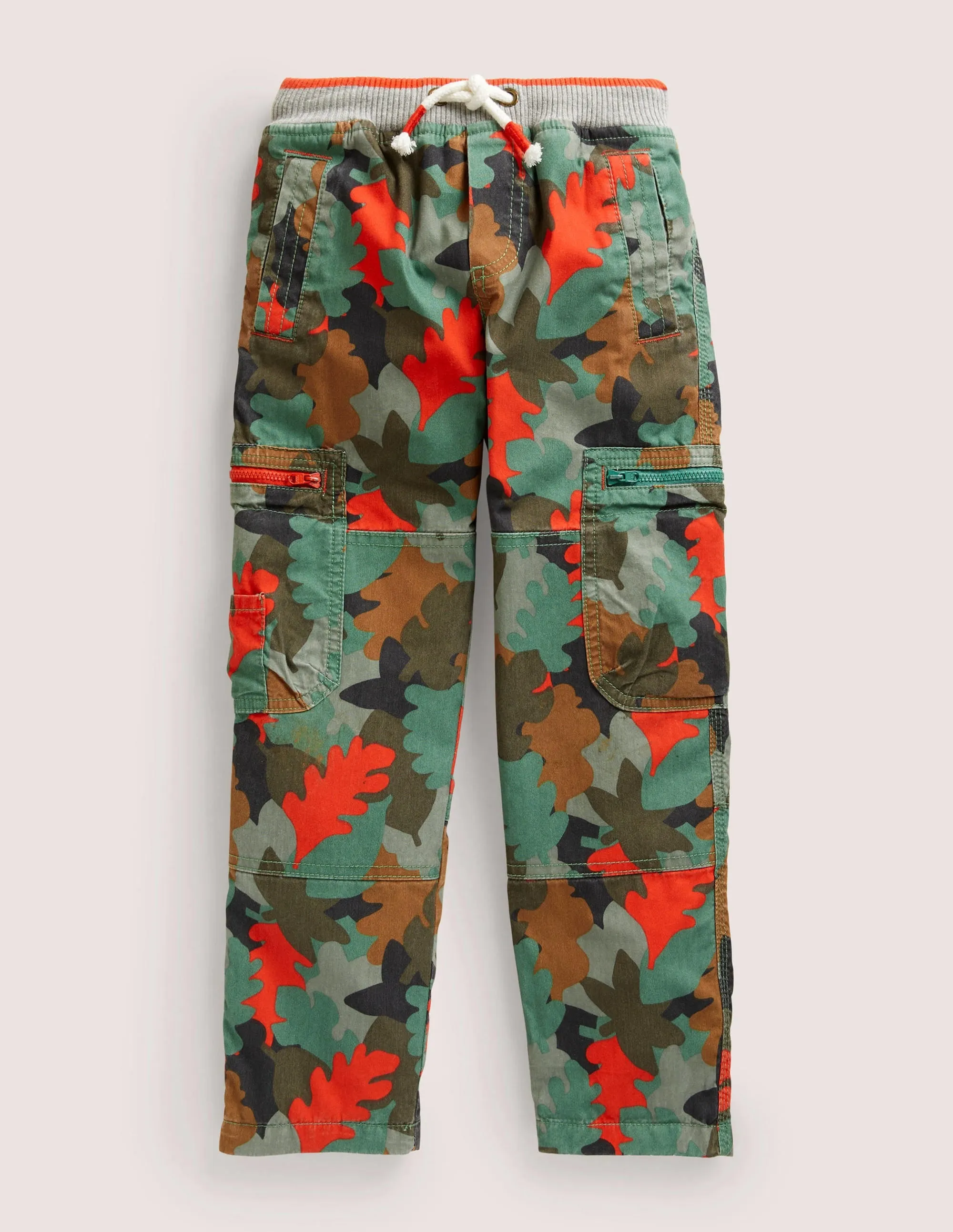 Cosy Lined Cargo Pants-Rosemary Autumn Leaf Camo