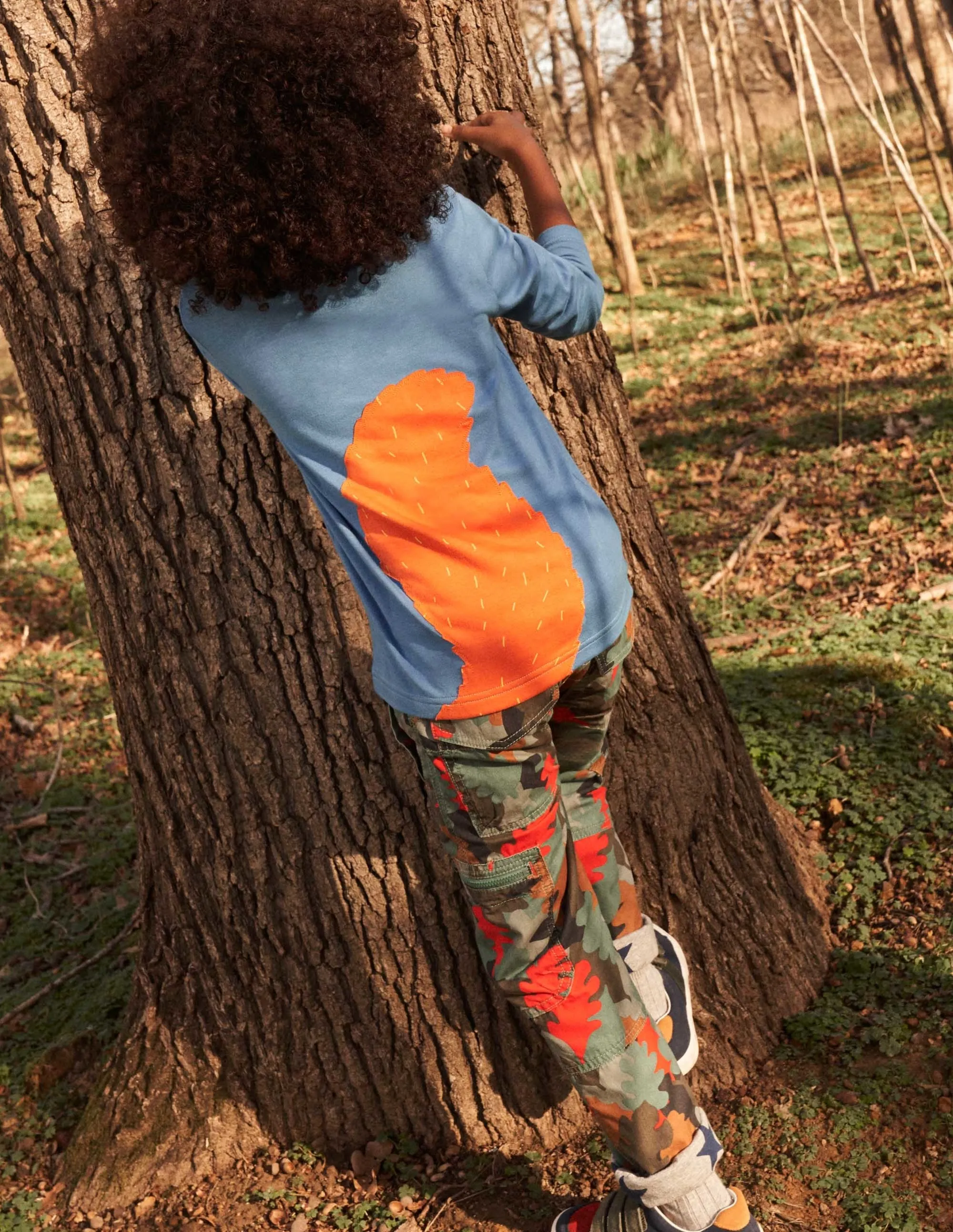 Cosy Lined Cargo Pants-Rosemary Autumn Leaf Camo