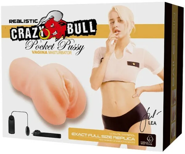 Crazy Bull Lea Vibrating Pocket Pussy Vagina Masturbator Stroker