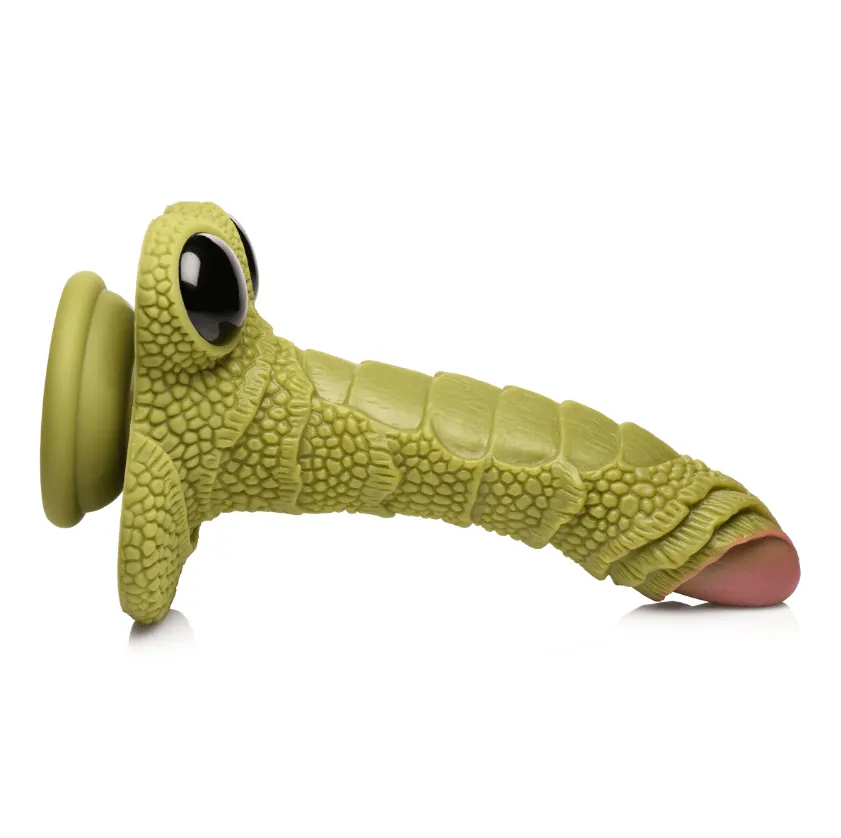 Creature Cocks Swamp Monster Green Scaly Silicone Dildo
