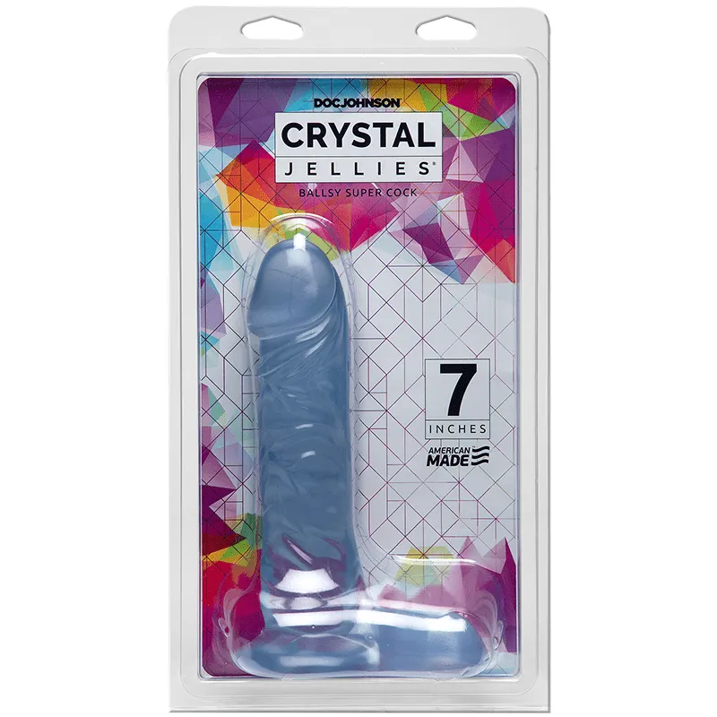 Doc Johnson Crystal Jellies 7 Ballsy Super Cock
