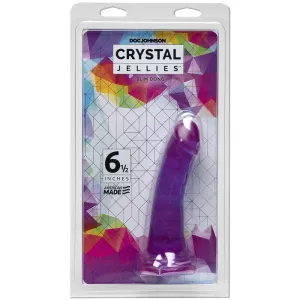 Doc Johnson Crystal Jellies Slim Dong 6.5 Dildo