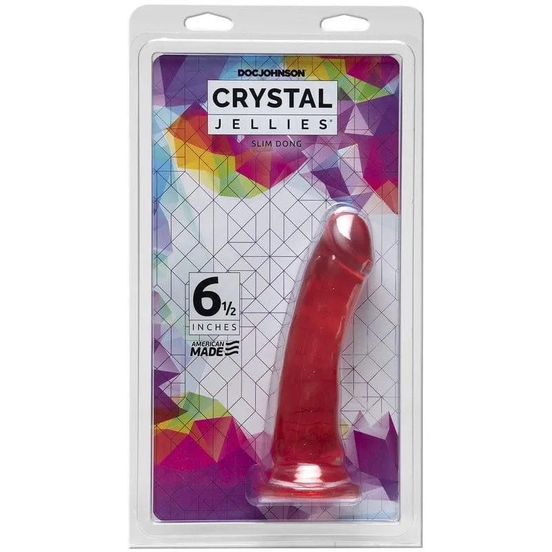 Doc Johnson Crystal Jellies Slim Dong 6.5 Dildo