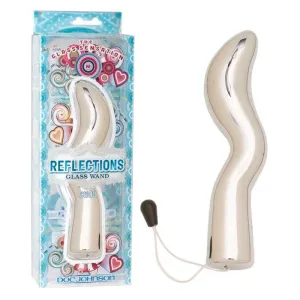 Doc Johnson Reflections Glass Wand Cool Silver