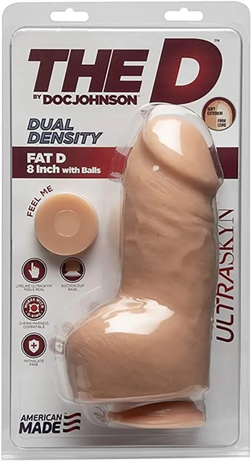 Doc Johnson The D Dual Density Fat D 8 with Balls