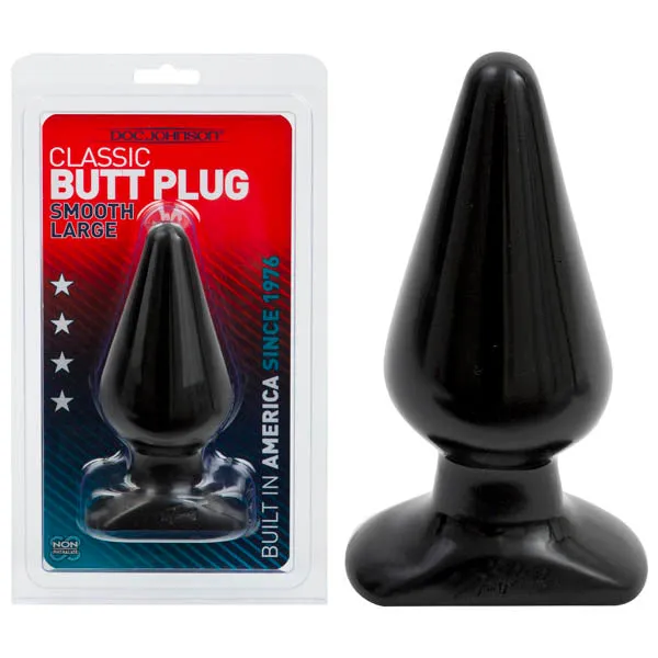 Doc Jonhson Classic Butt Plug Large Anal Dildo Black