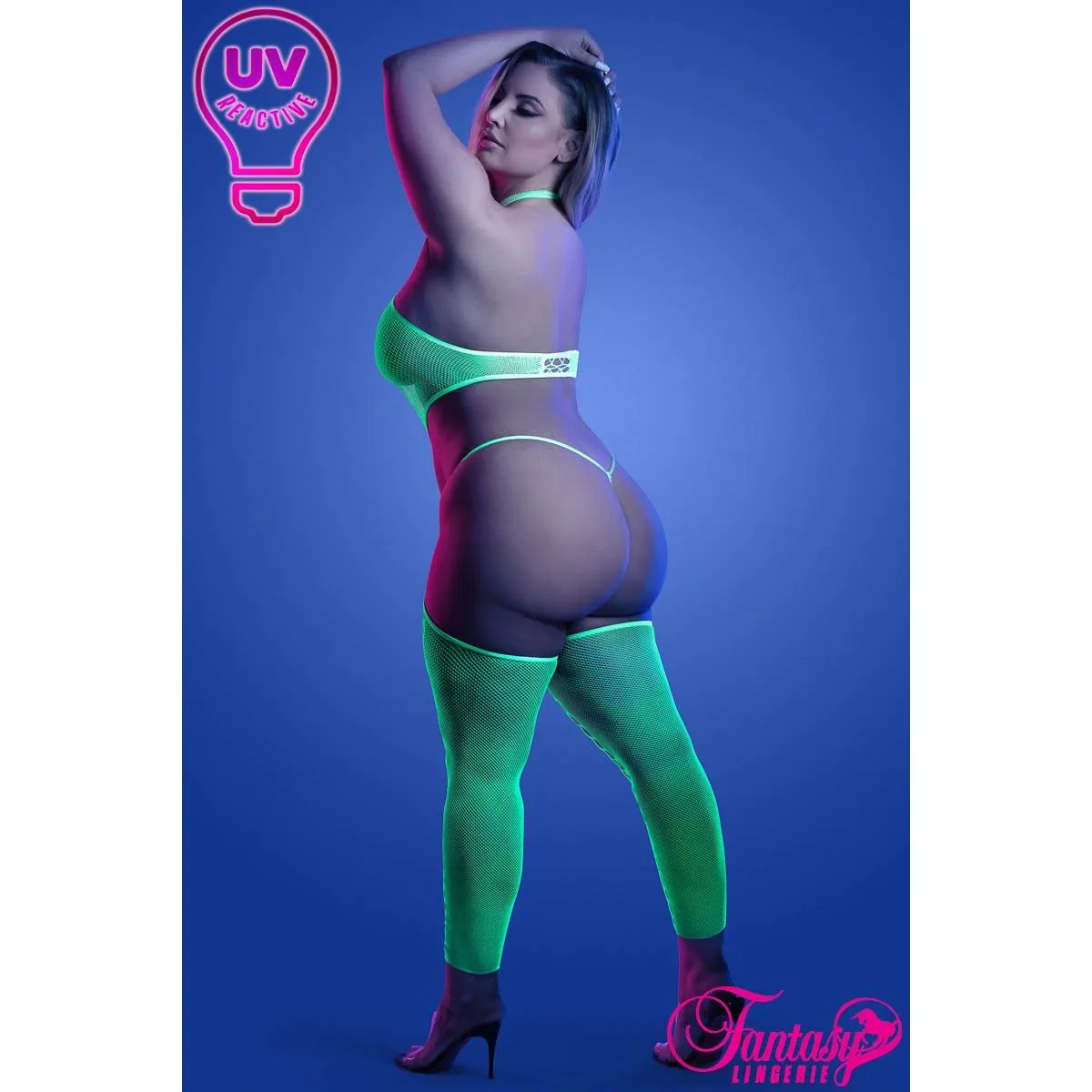 Glow UV Big Net Bodystocking by Fantasy Lingerie