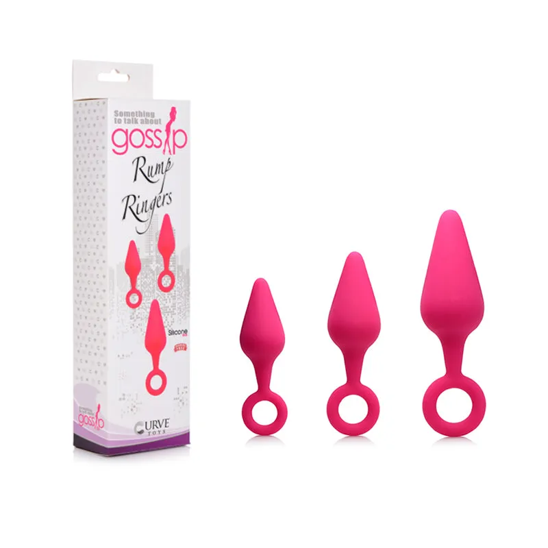 Gossip Rump Ringers 3-Piece Silicone Anal Plug Training Set Magenta