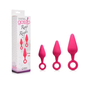 Gossip Rump Ringers 3-Piece Silicone Anal Plug Training Set Magenta
