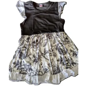 Goth Roses & Skulls Cotton Romper Dress