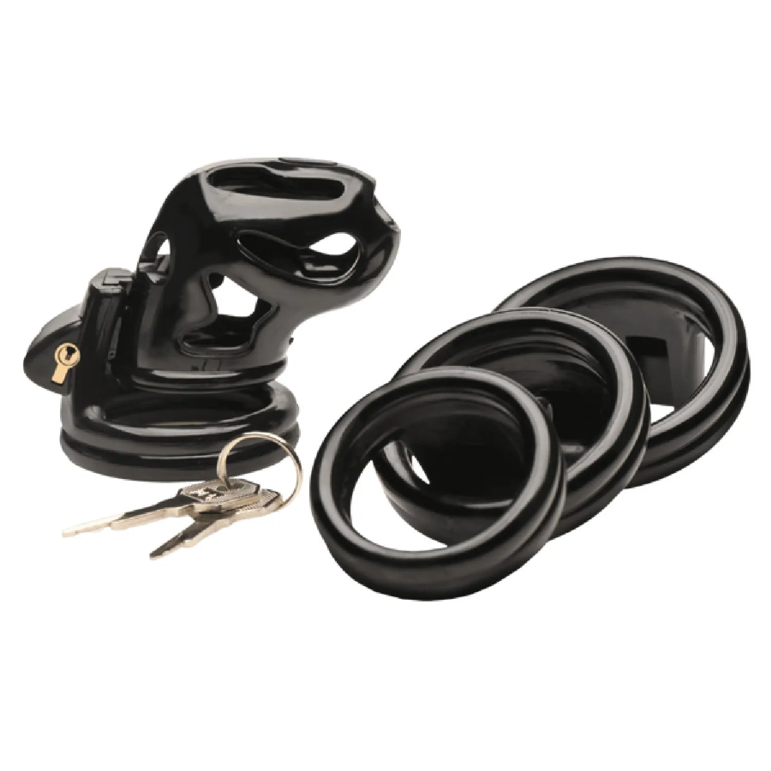 Hard Stop Double Ring Chastity Cage