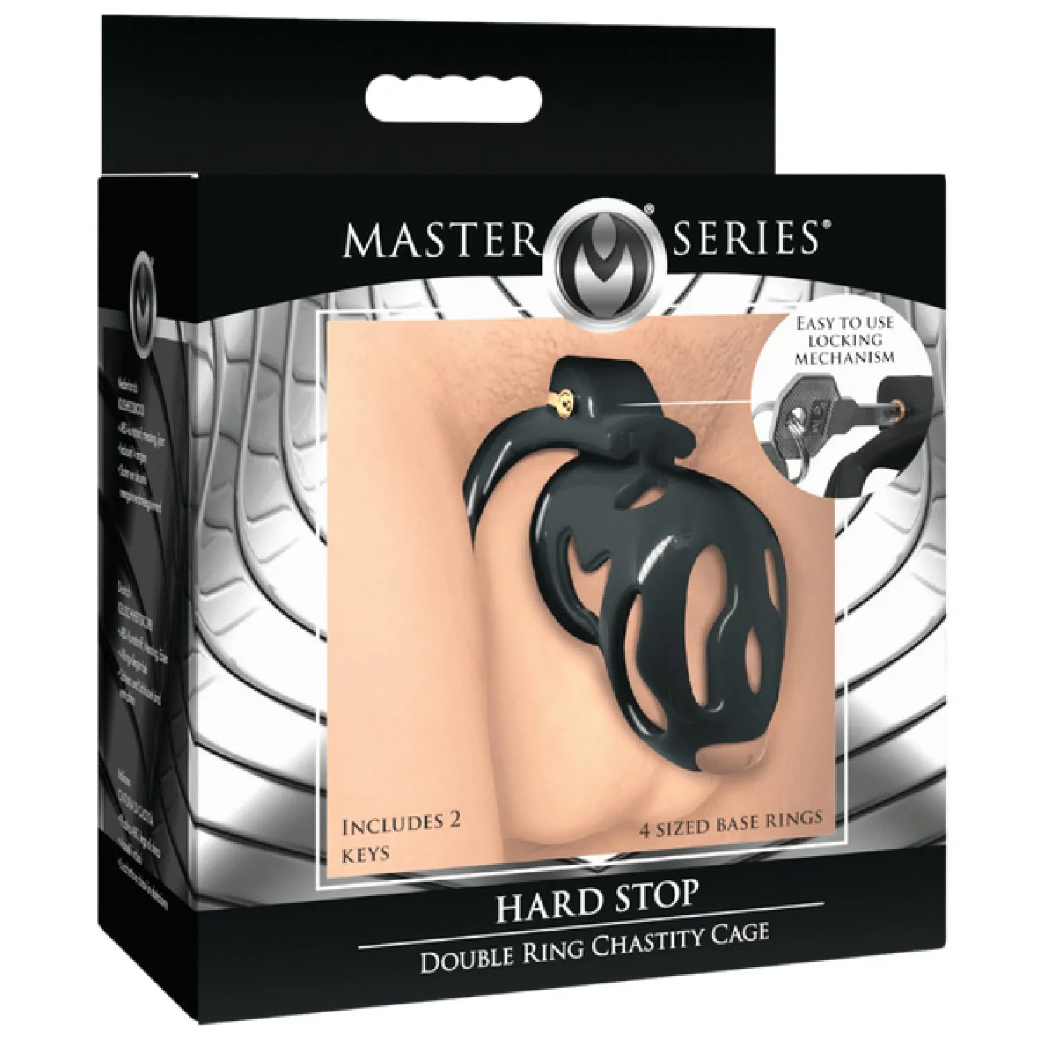 Hard Stop Double Ring Chastity Cage