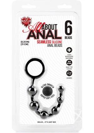 Hustler Anal Beads 6 Ball Black Silicone