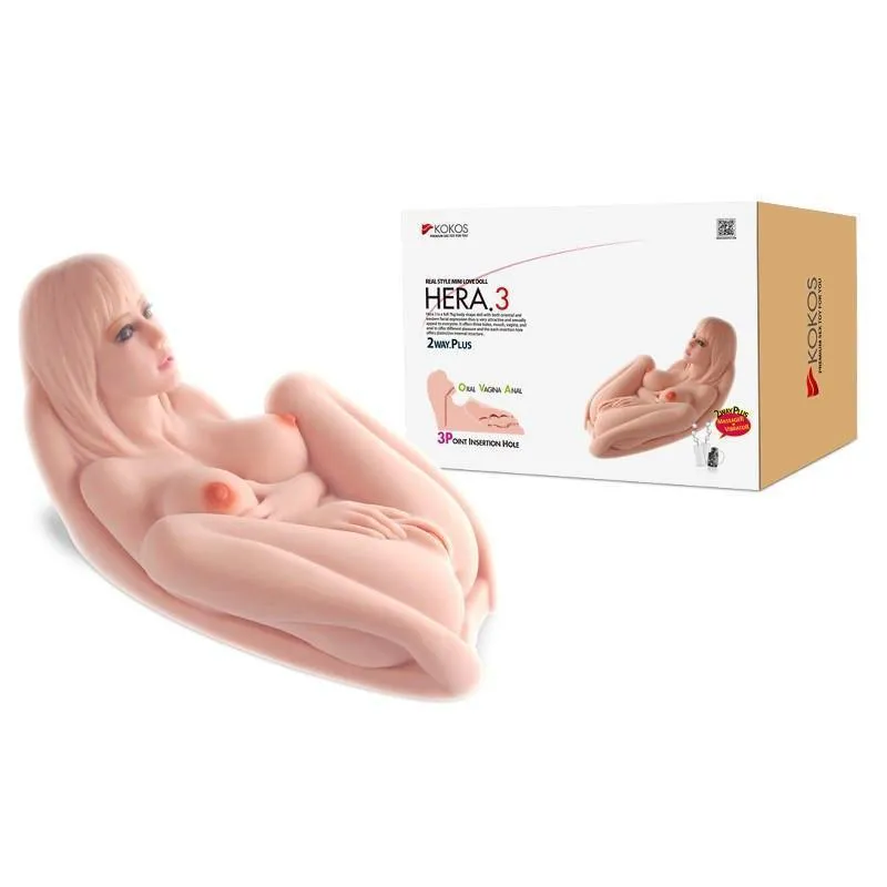 Kokos - Hera 3 Mini Doll with Vibration Meiki (Beige)