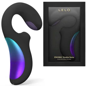 Lelo Enigma Double Sonic Triple Clitoral Stimulator APP Vibrator Black