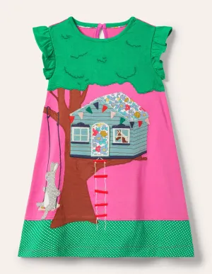 Lift The Flap Jersey Dress-Tickled Pink Tree House