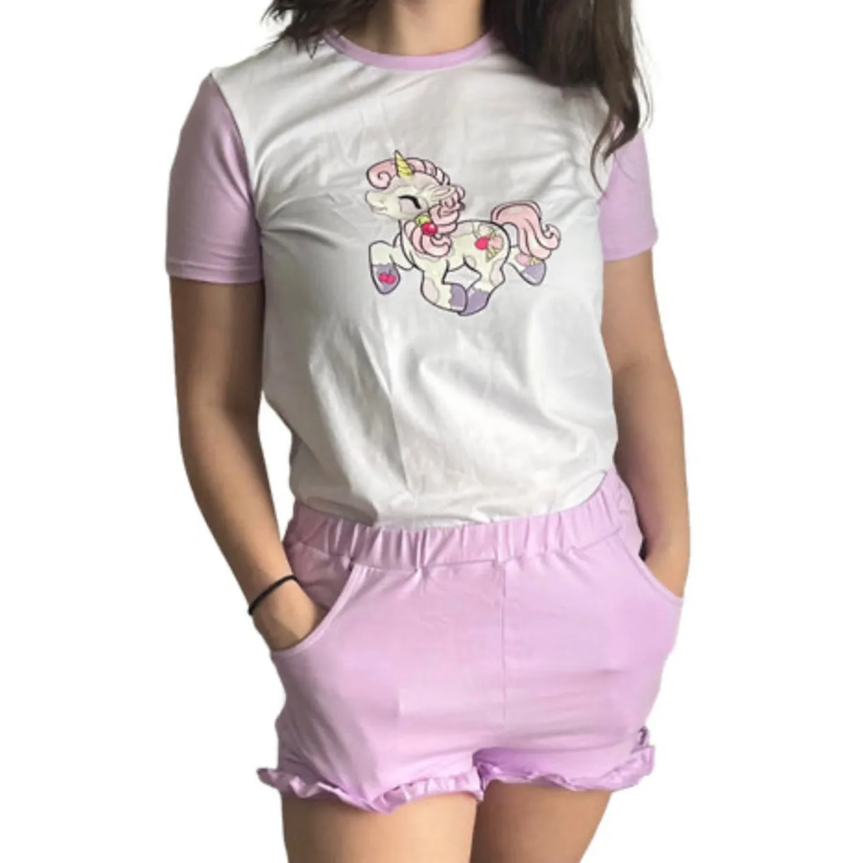 Light Purple Ruffle Shorts