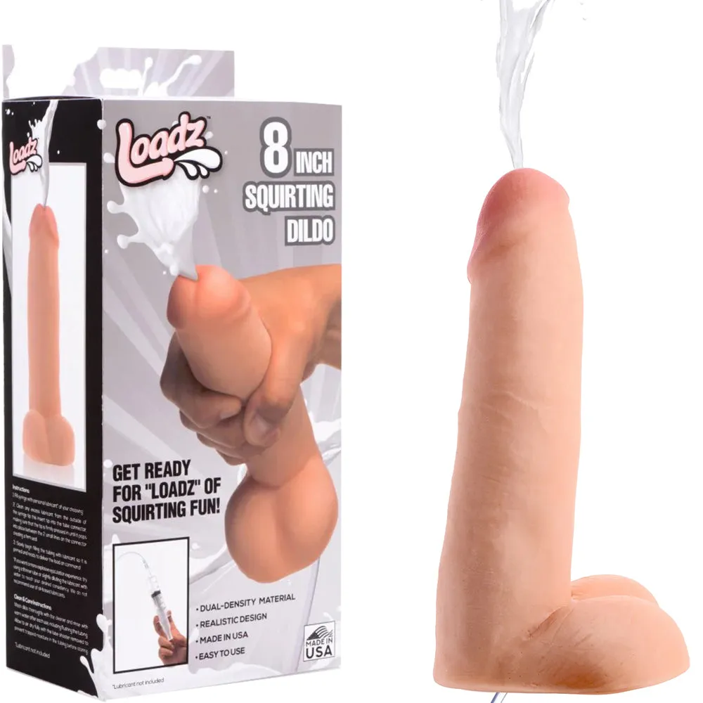 Loadz 8 Dual Density Squirting Dildo Ejaculating Cock Syringe Dong Sex Toy