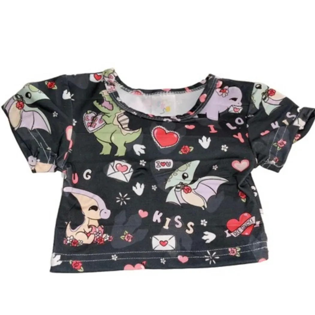 Love Dinosaur Black Stuffie Shirt