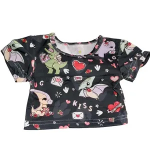 Love Dinosaur Black Stuffie Shirt