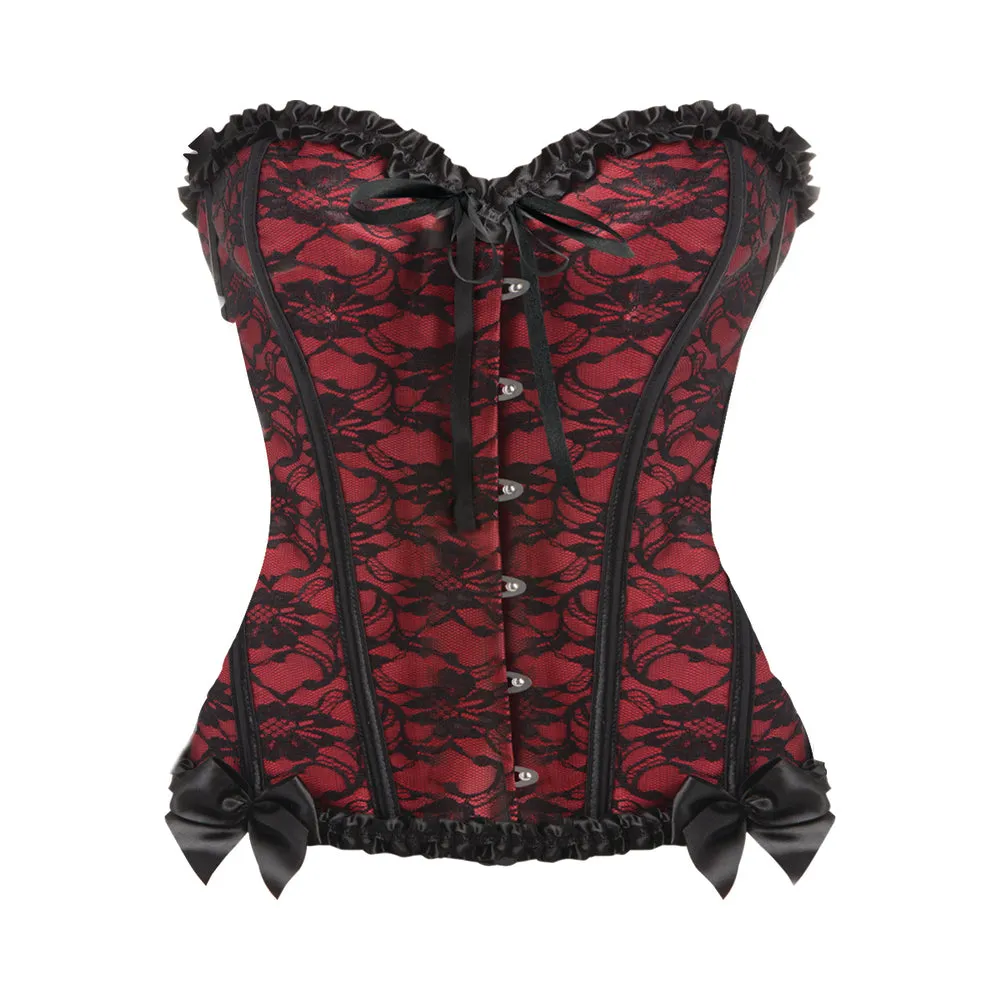 Master Series Scarlet Seduction Lace-up Corset & Thong M