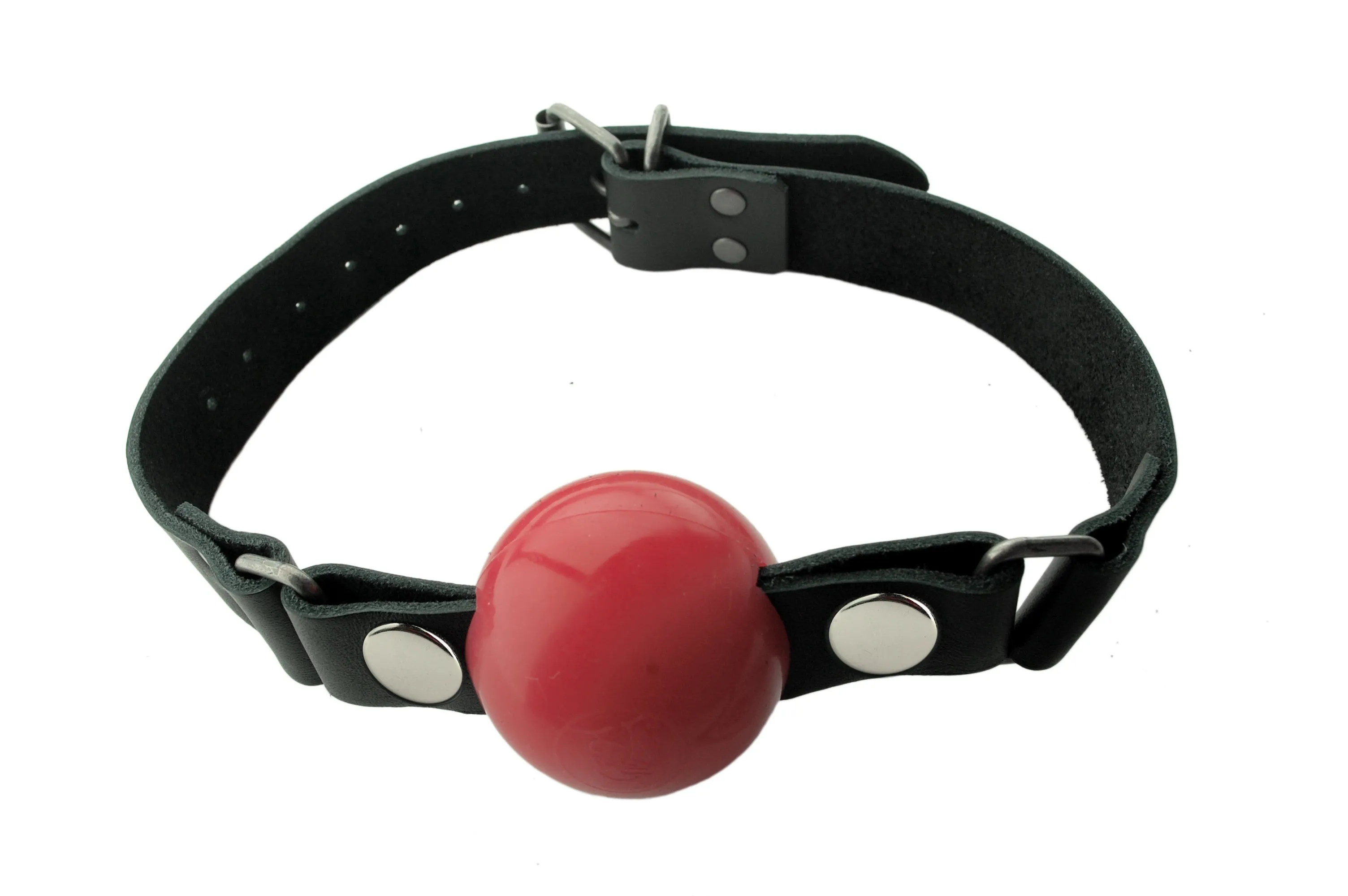 NICKEL FREE SILICONE BALL GAG LARGE RED