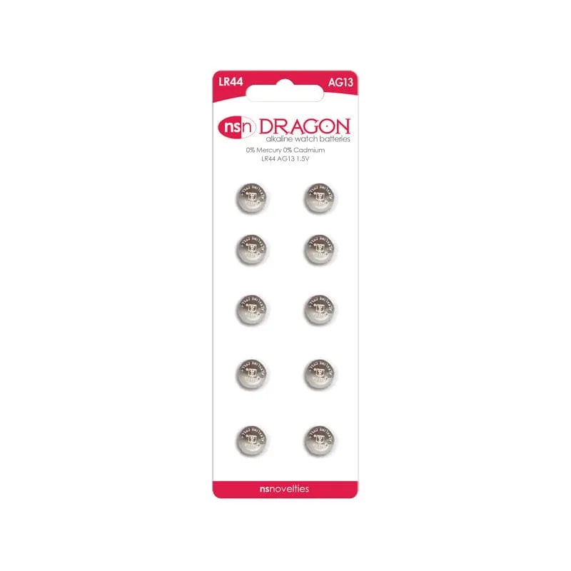 NS Novelties Dragon Alkaline LR44 AG13 Watch Batteries
