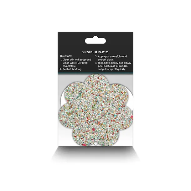 NS Novelties Pretty Pasties Glow In The Dark Heart & Flower Set