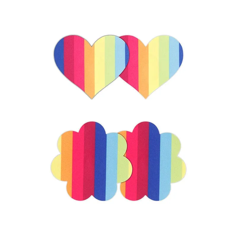 NS Novelties Pretty Pasties Pride Heart & Flower Set